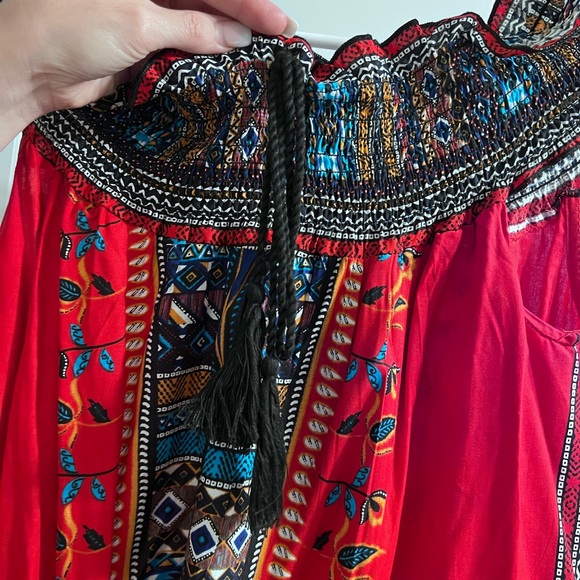 Mexican themed off the shoulder blouse - Picture 5 of 7